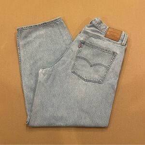 Women’s Levi’s Premium Baggy Dad Jeans Light Wash Distressed Size 32